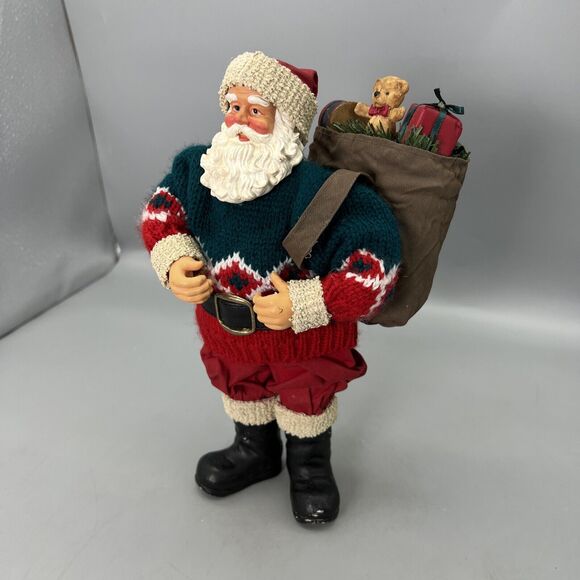 Vintage Santa Collectible World Bazaars Santa with Toy Sack 80525 #6 - Picture 3 of 16